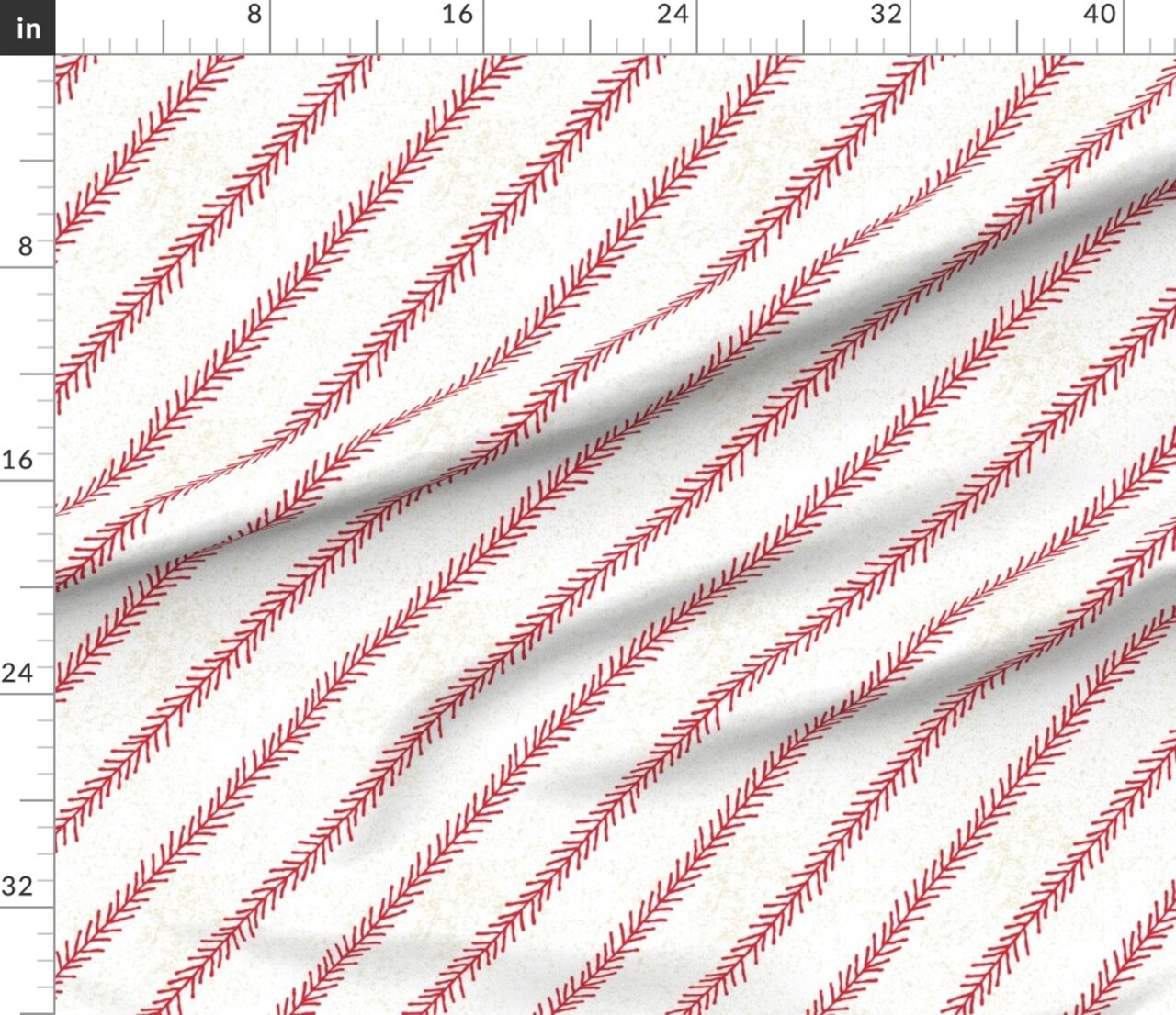 Baseball, Stitch, Sport, Ball, Kids, Classic, American, Summer, Game, Bat, Red, White, Custom Printed Fabric by Spoonflower Various Fabrics by the Yard or Fat Quarter